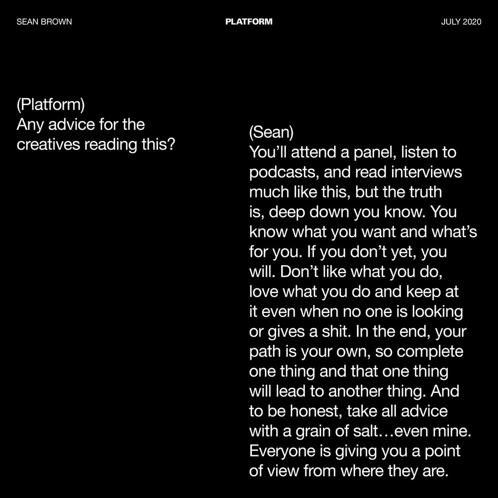 Sean Brown for Platform8