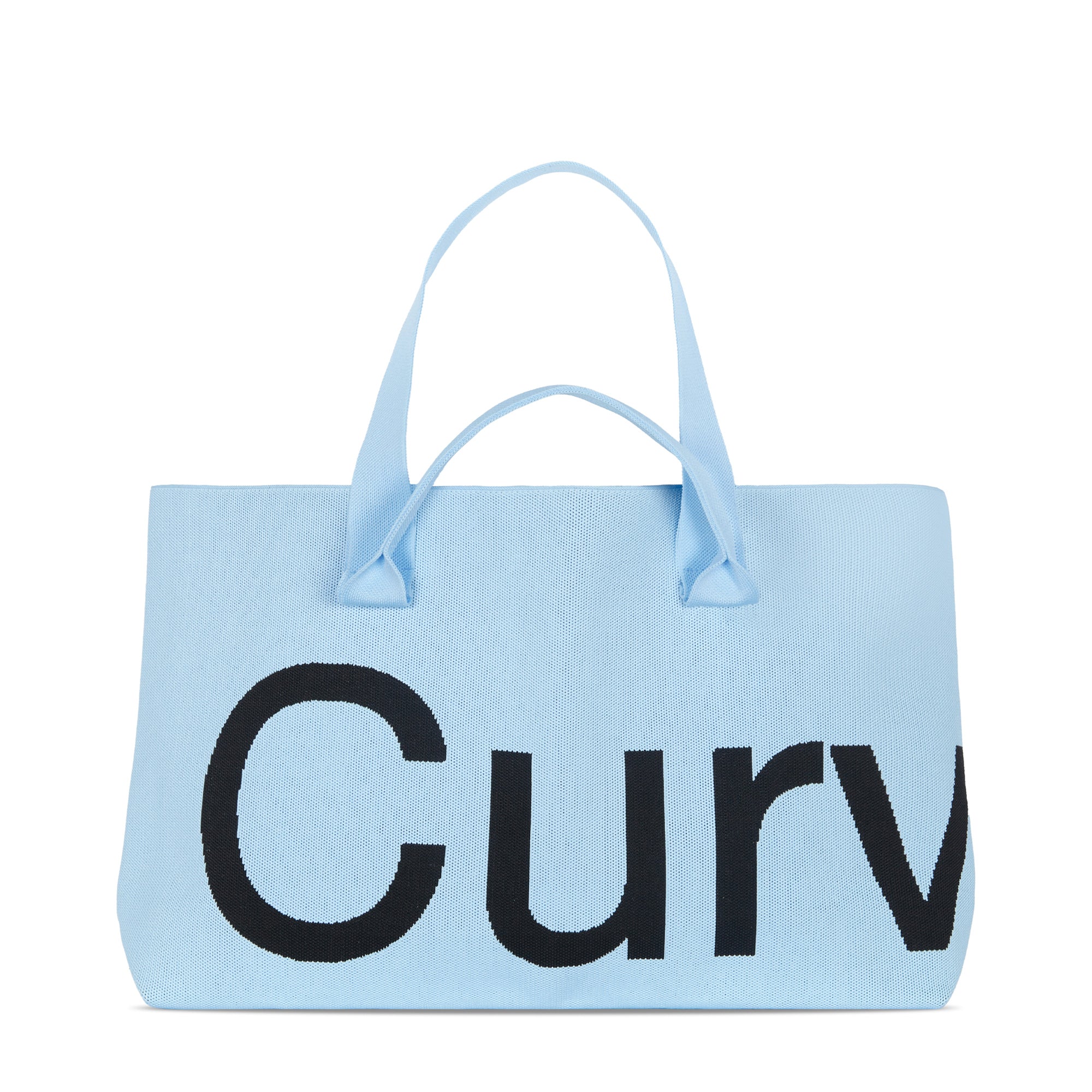 Curves Knit Tote (Baby Blue)