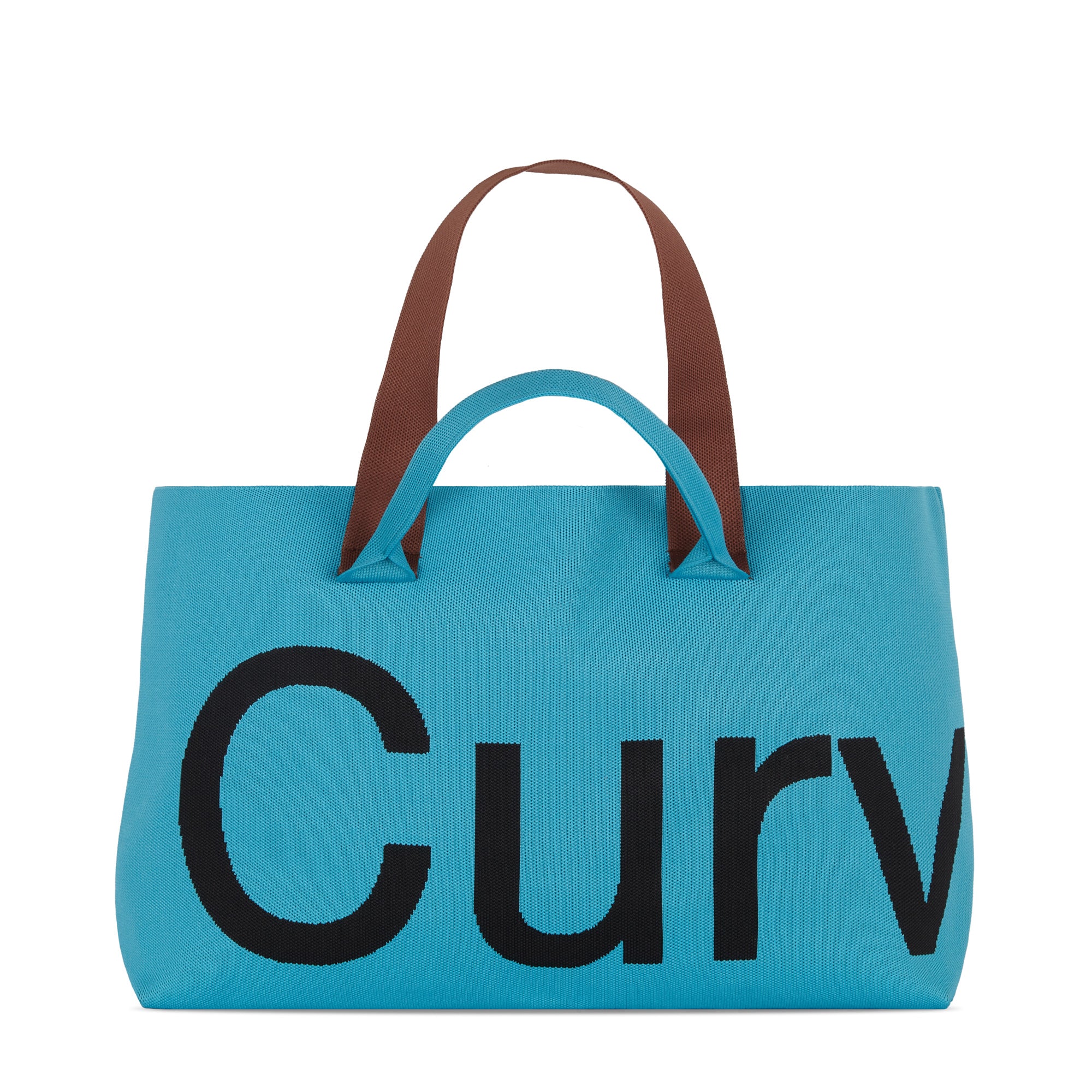 Curves Knit Tote (Cerulean)