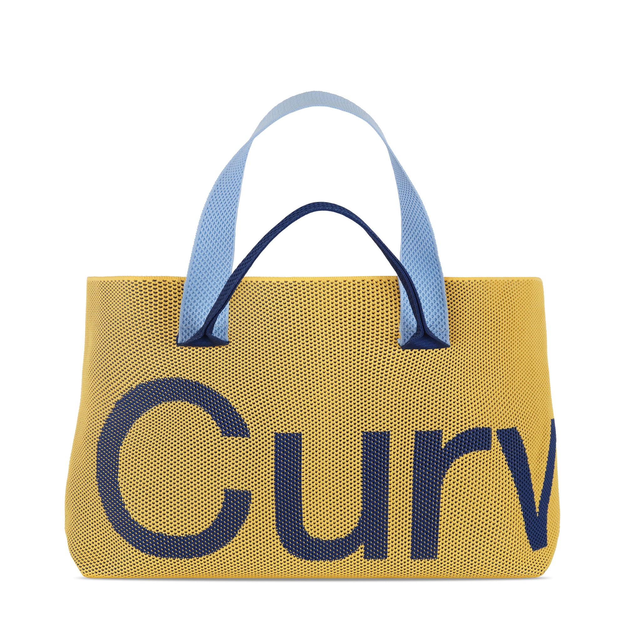Curves Perforated Knit Tote (Maize)