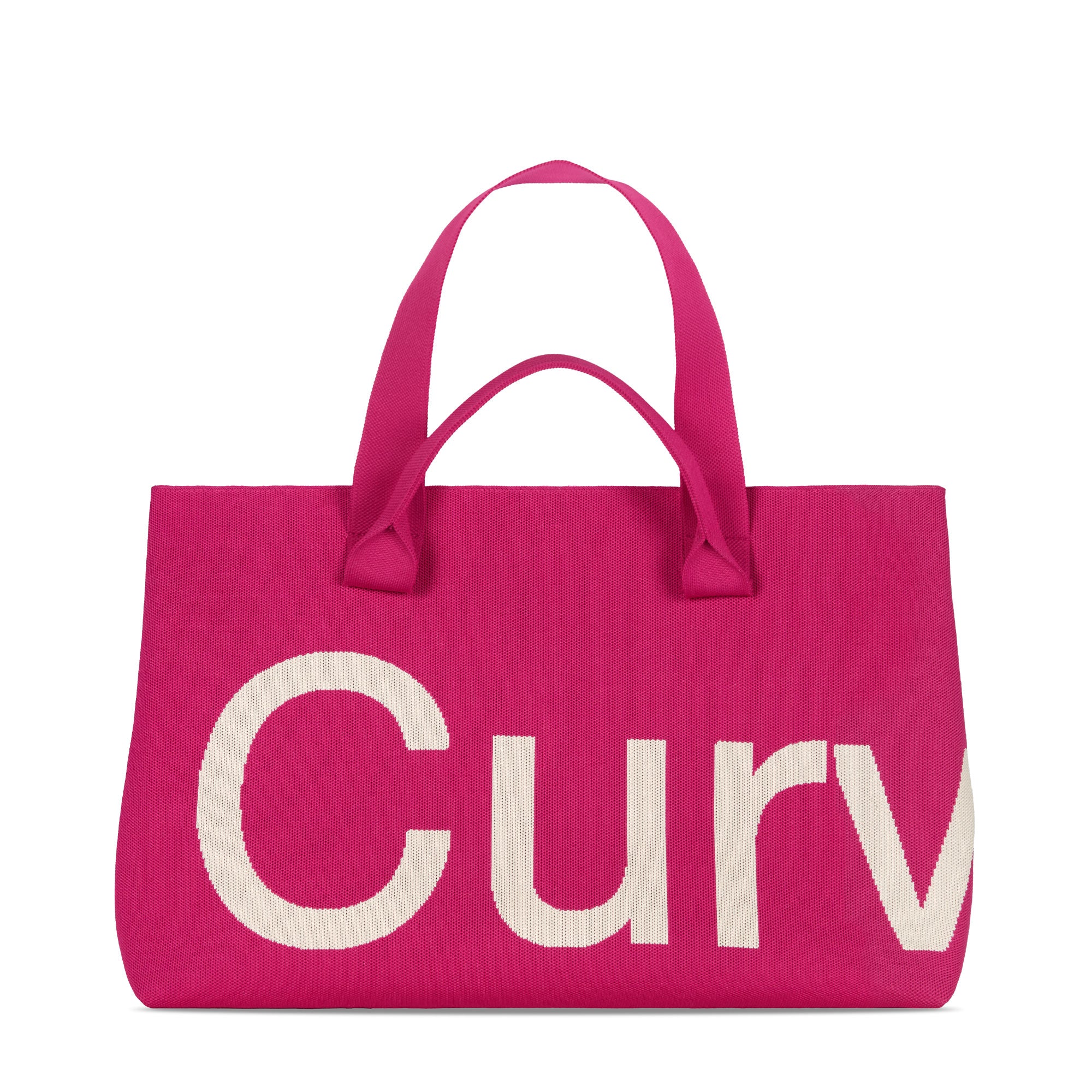 Curves Knit Tote (Raspberry)