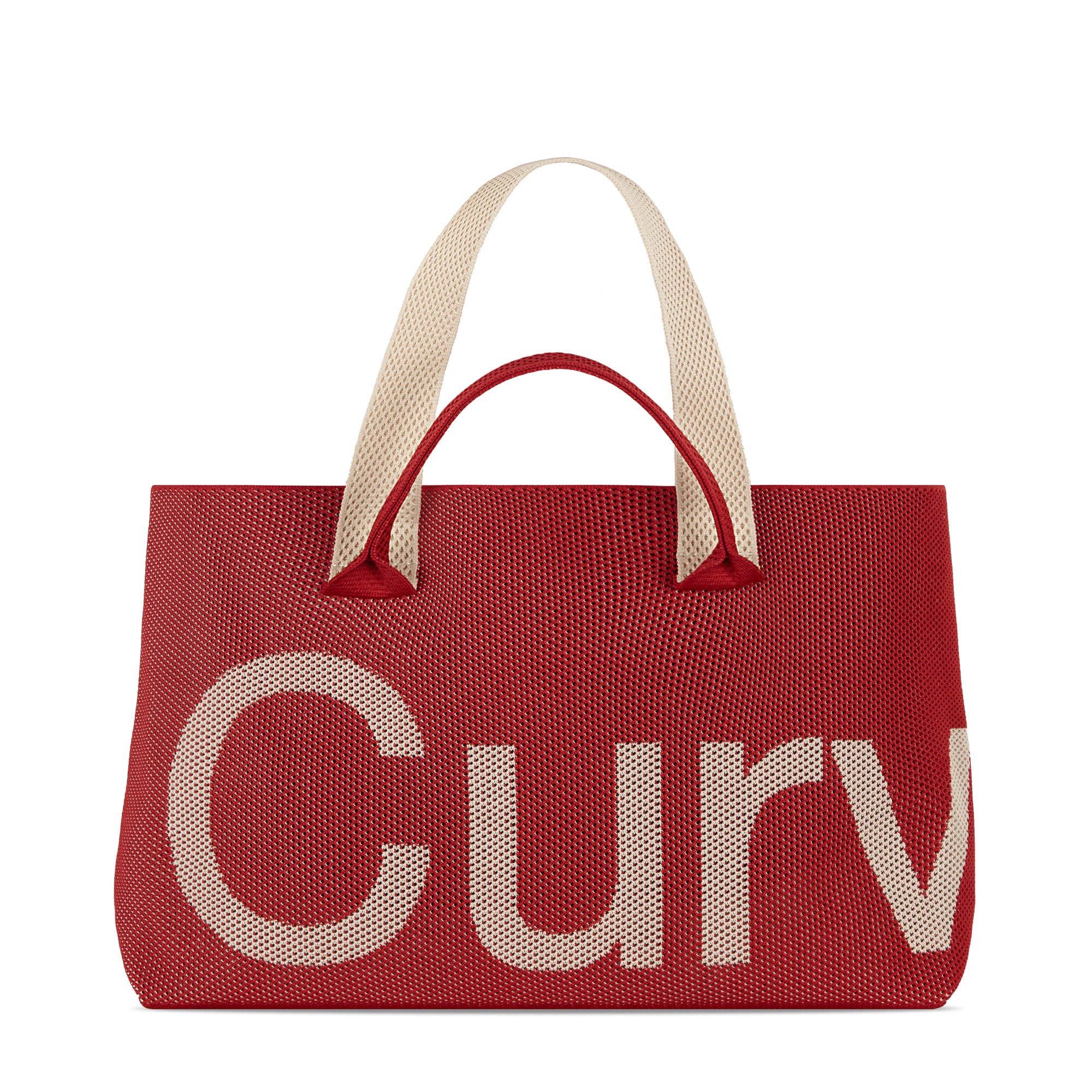Curves Perforated Knit Tote (Scarlett)
