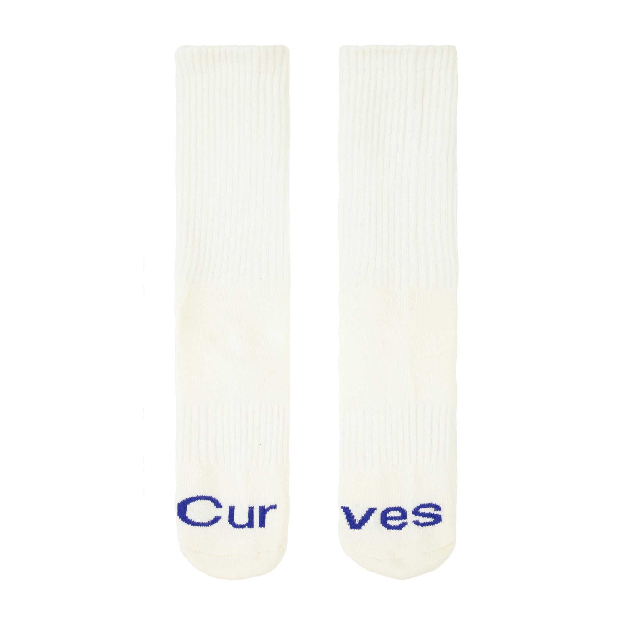 Curves Logo Socks (Off White/Blue)